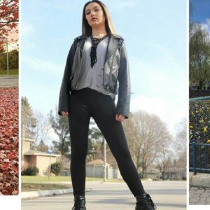 Just Cozy Black Leggings (Lined) xsm/sm